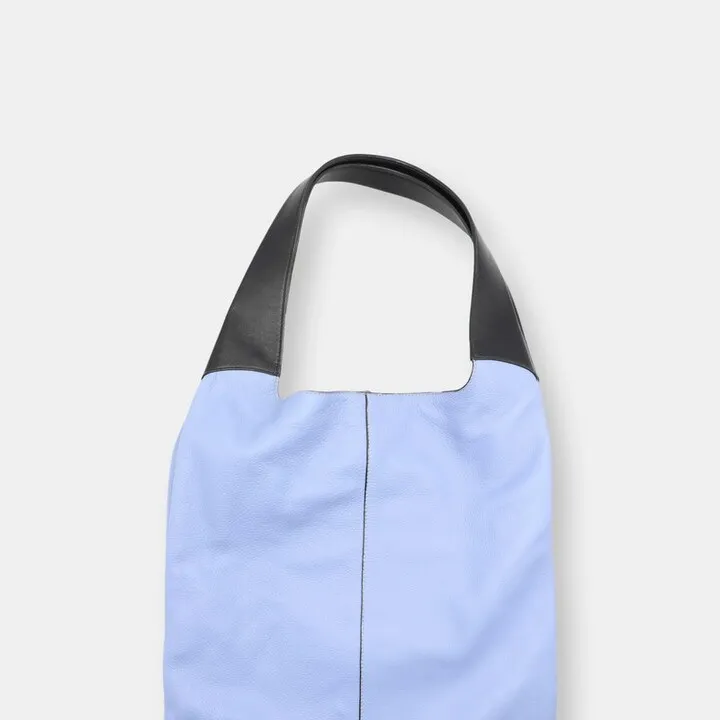 Hayward Hayward Grand Shopper Embroidered Leather Tote Top-Handle Bag - Blue