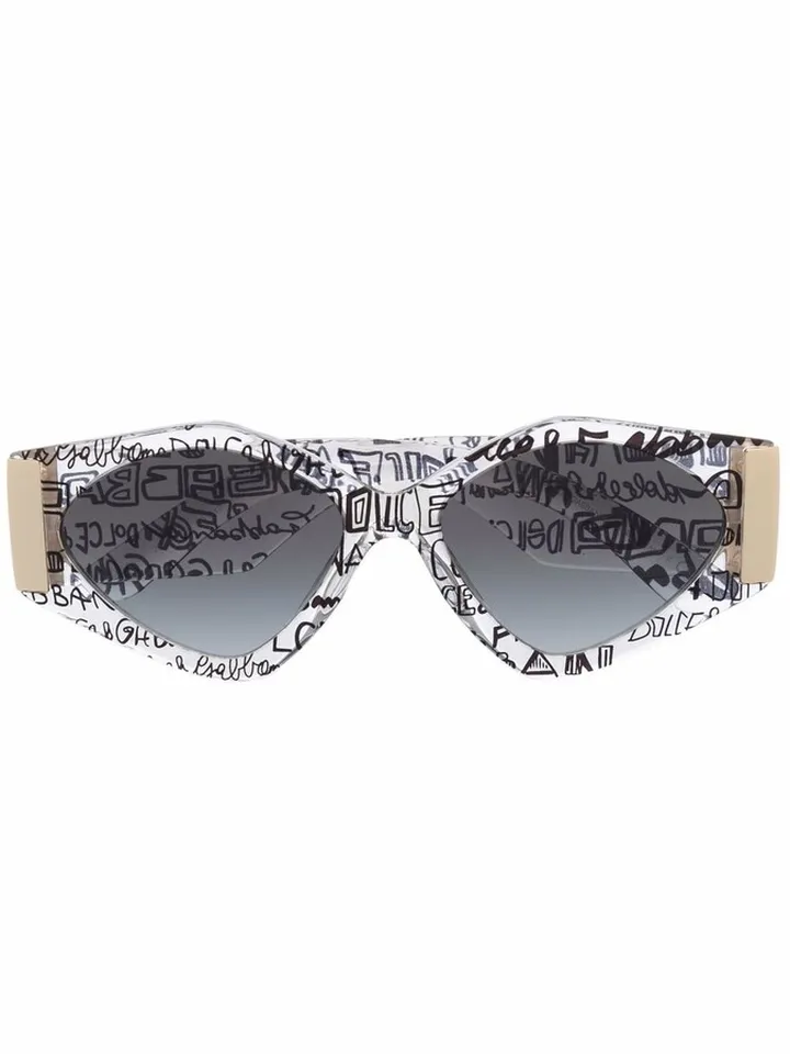 Logo-Print Square-Frame Sunglasses