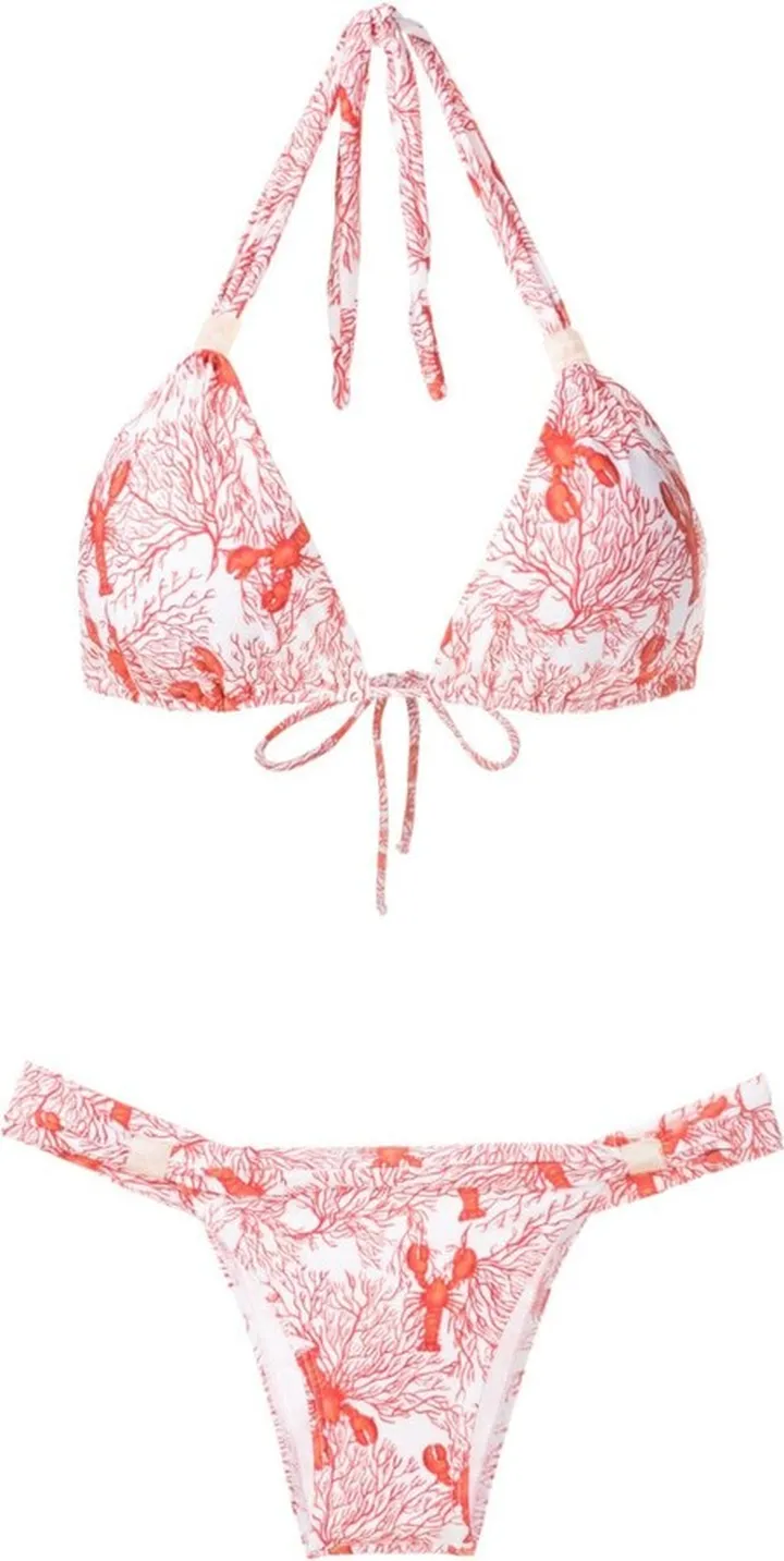 Sea Life-Print Bikini Set