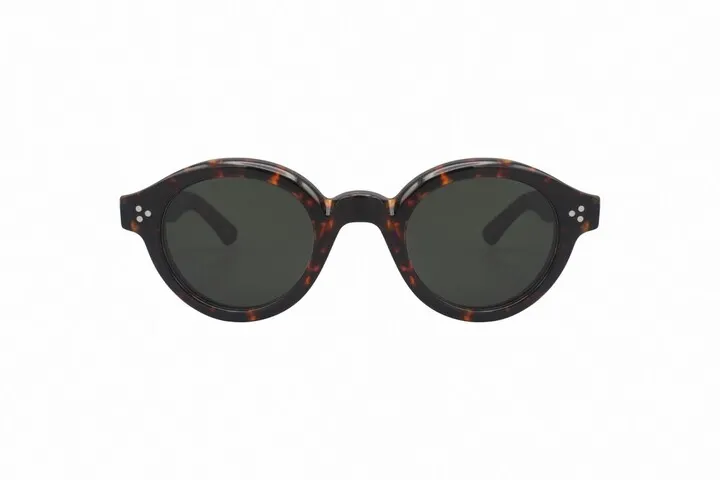 Lesca Corbs Round Frame Sunglasses