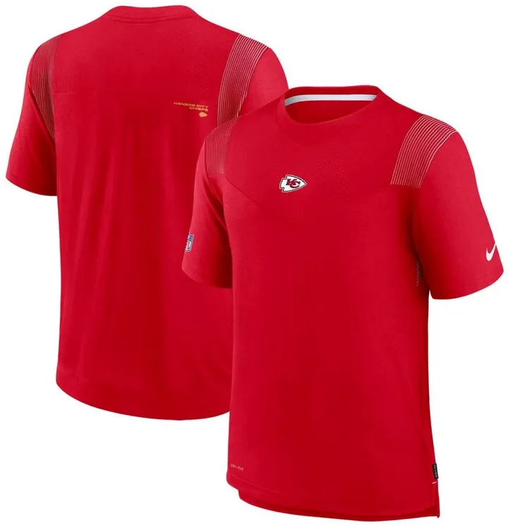 Men's Red Kansas City Chiefs Sideline Player Uv Performance T-shirt