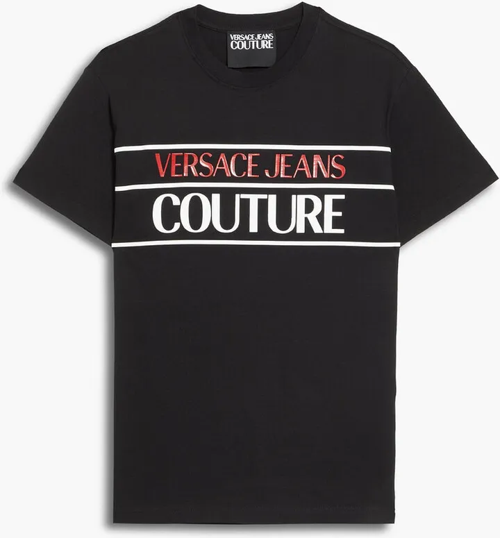 Logo-appliquéd printed cotton-jersey T-shirt