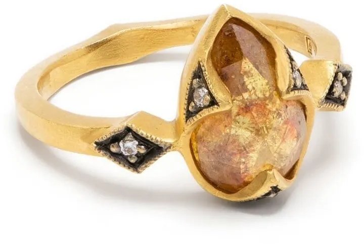 22kt Gold Thorn Prong Diamond Ring