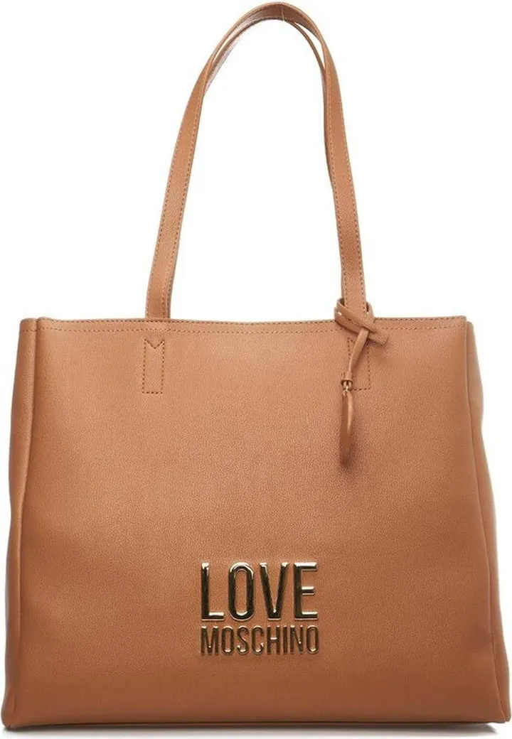 Love Moschino Logo Lettering Zipped Tote Bag
