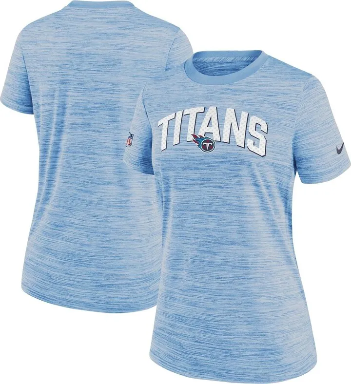 Women's Nike Light Blue Tennessee Titans Sideline Velocity Lockup Performance T-shirt