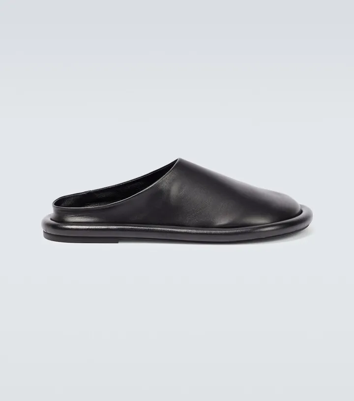 Bumper-Tube leather slippers