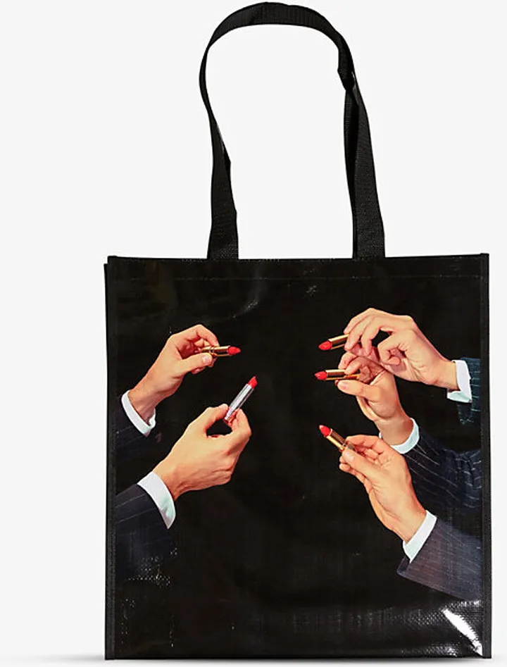 Black Wears Toiletpaper Lipsticks Tiny Grocery Woven bag