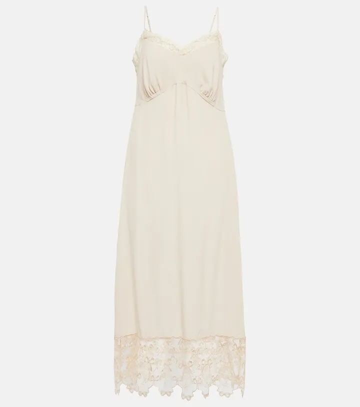 Crepe de chine slip dress