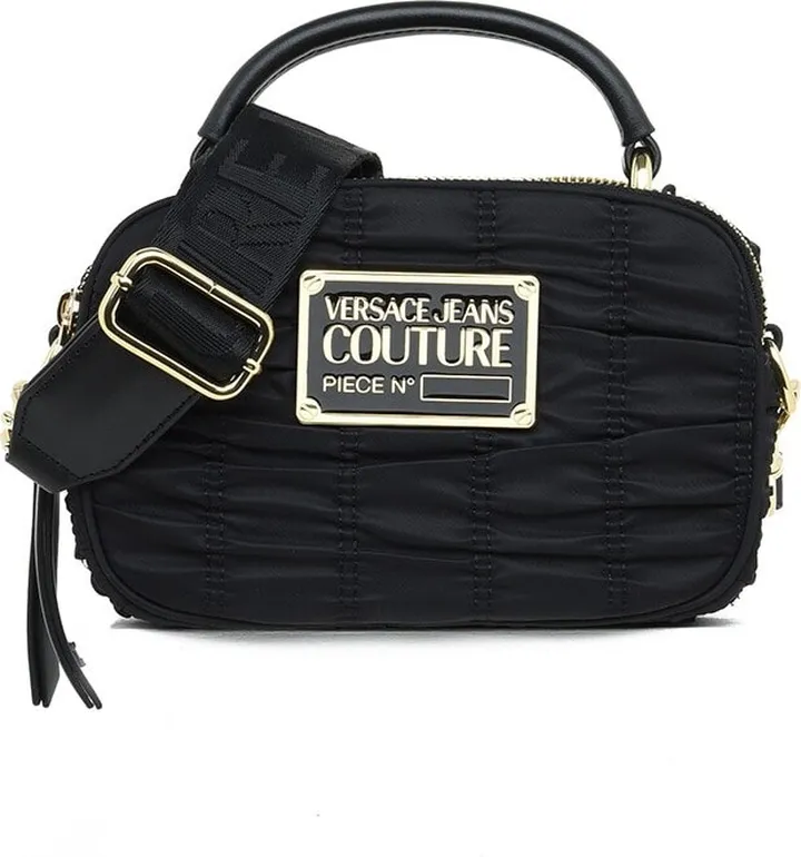 Versace Jeans Couture Fabric Handbag With Logo Plate