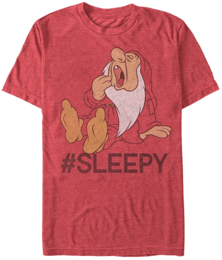 Disney Men's Snow White Sleepy Short Sleeve T-Shirt