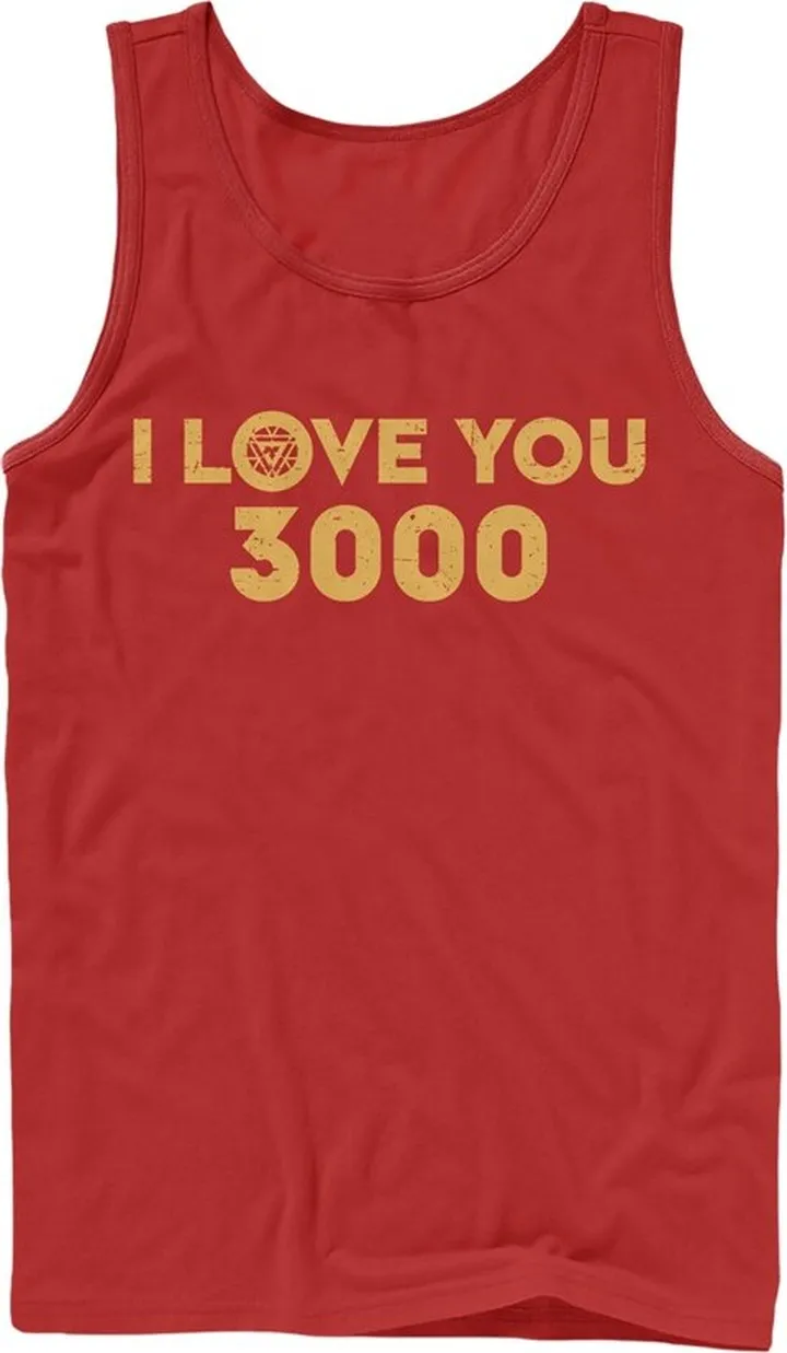 Men's Marvel I Love You 3000 Arc Reactor Tank Top - Red - Large