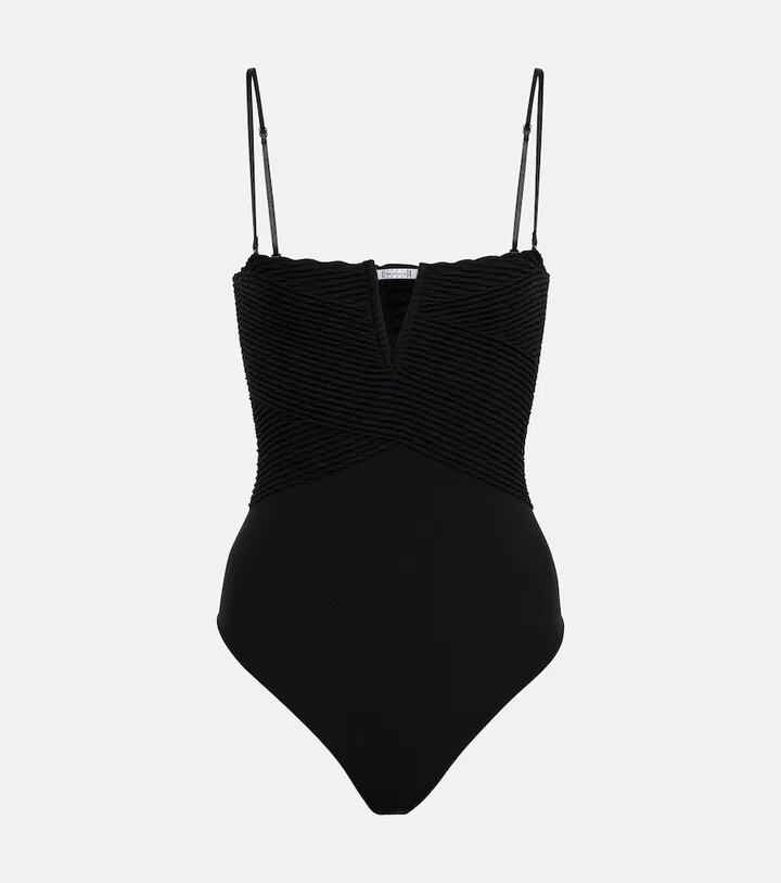 Pleated plisse bodysuit