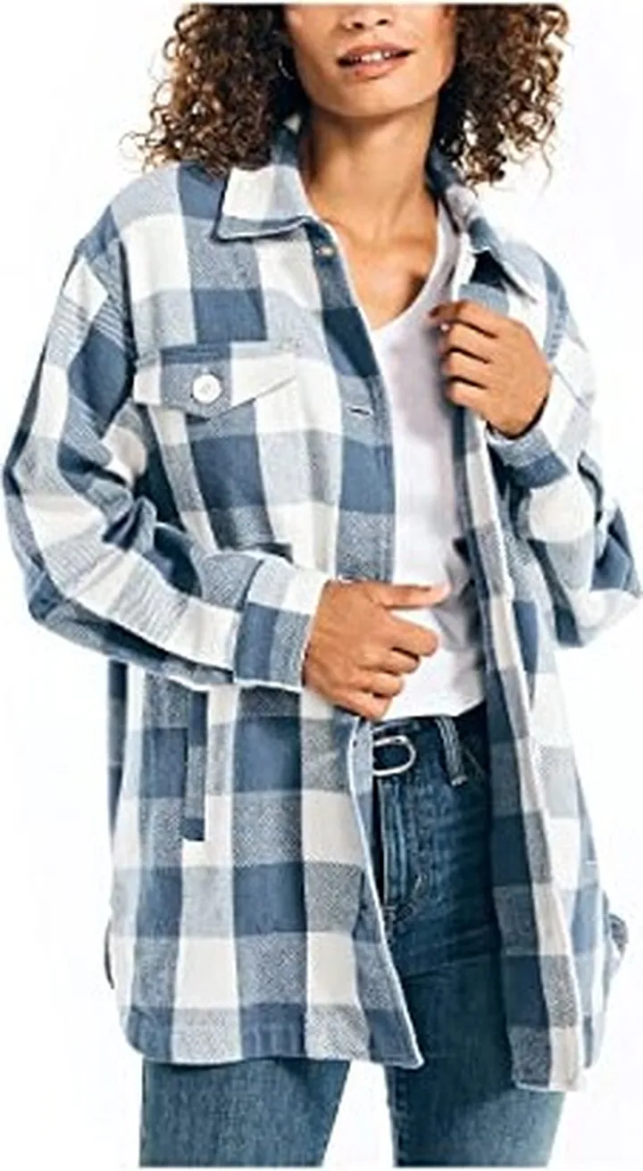 Nautica Women's Buffalo Plaid Shirt Jacket