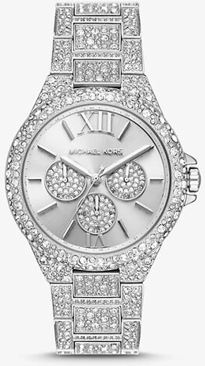 Oversized Camille Pavé Silver-Tone Watch