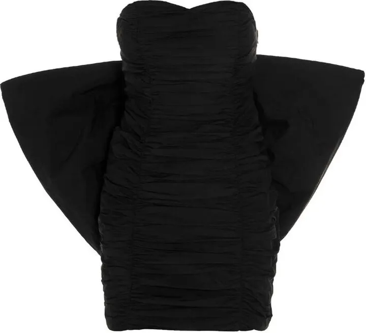 ROTATE Taft Pleated Mini Bow Dress
