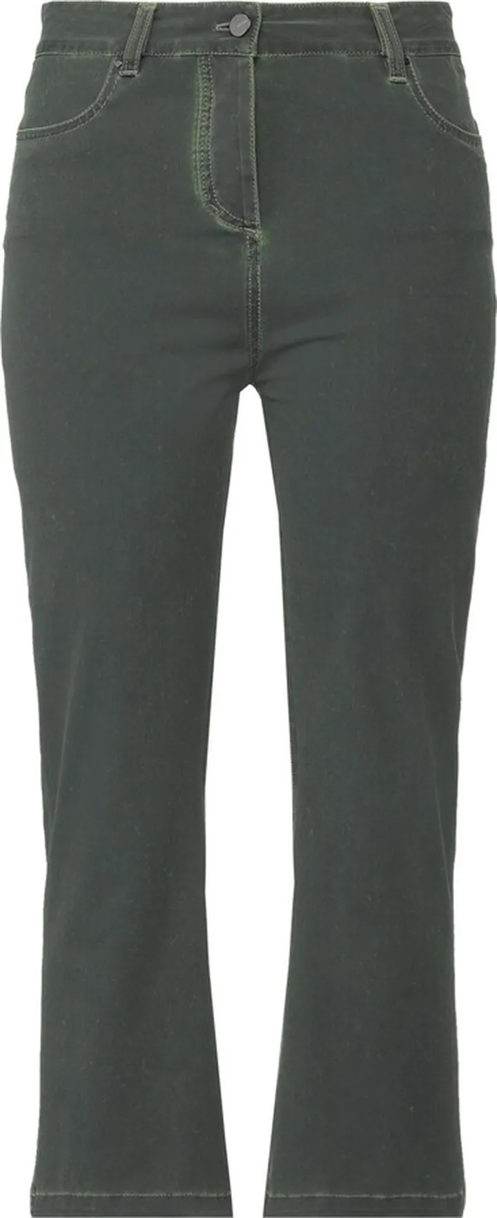 Cropped Pants Dark Green