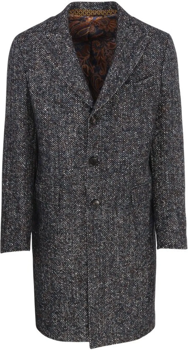 Etro Herringbone Buttoned Coat
