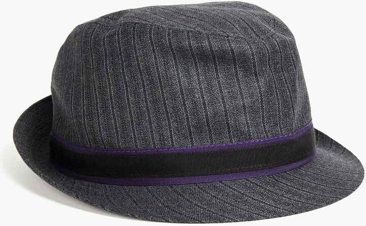 Pinstriped wool hat
