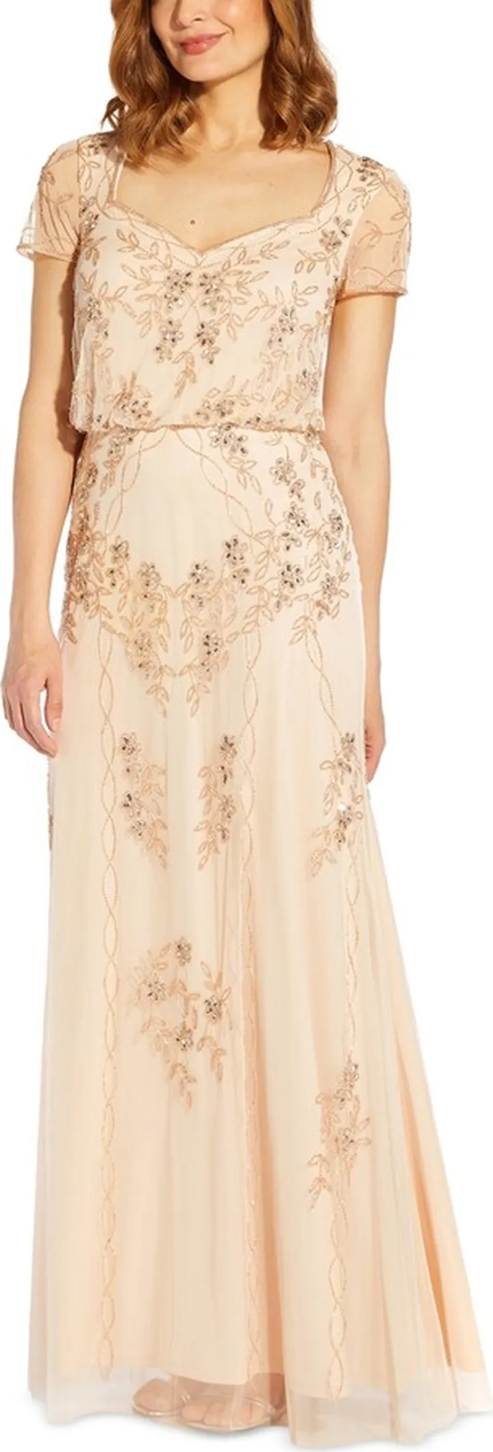 Adrianna Papell Women's Embellished Blouson Gown