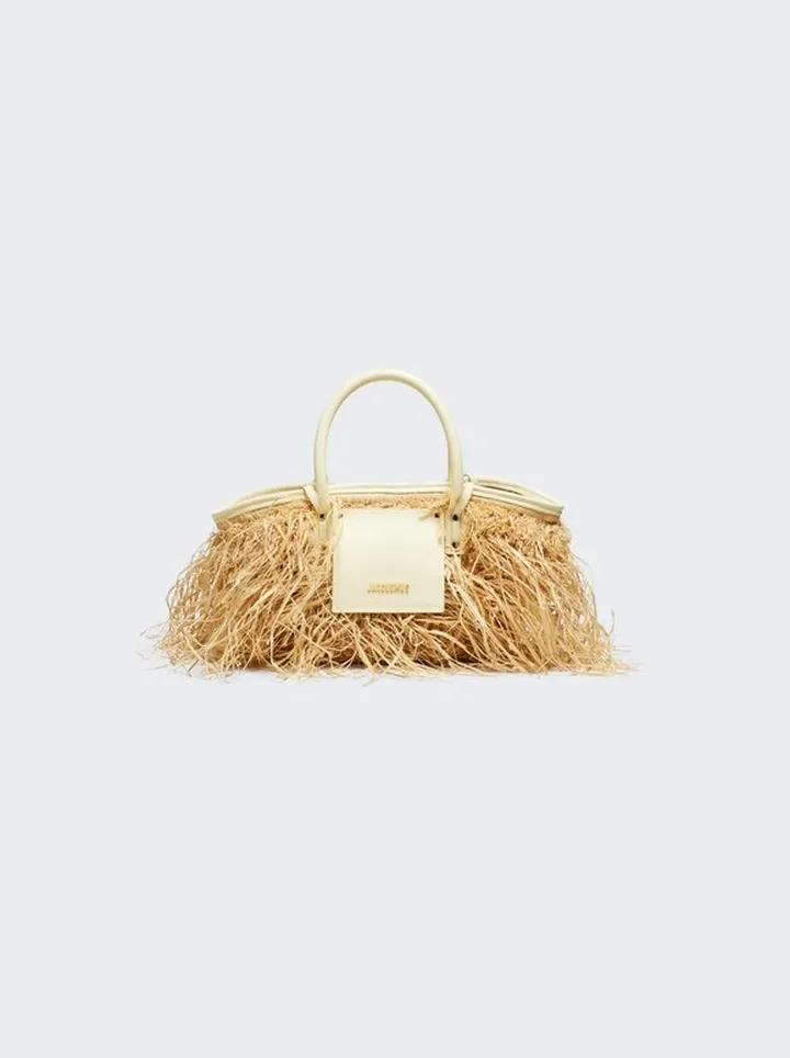 Le Panier Soli Raphia Tote Light Yellow