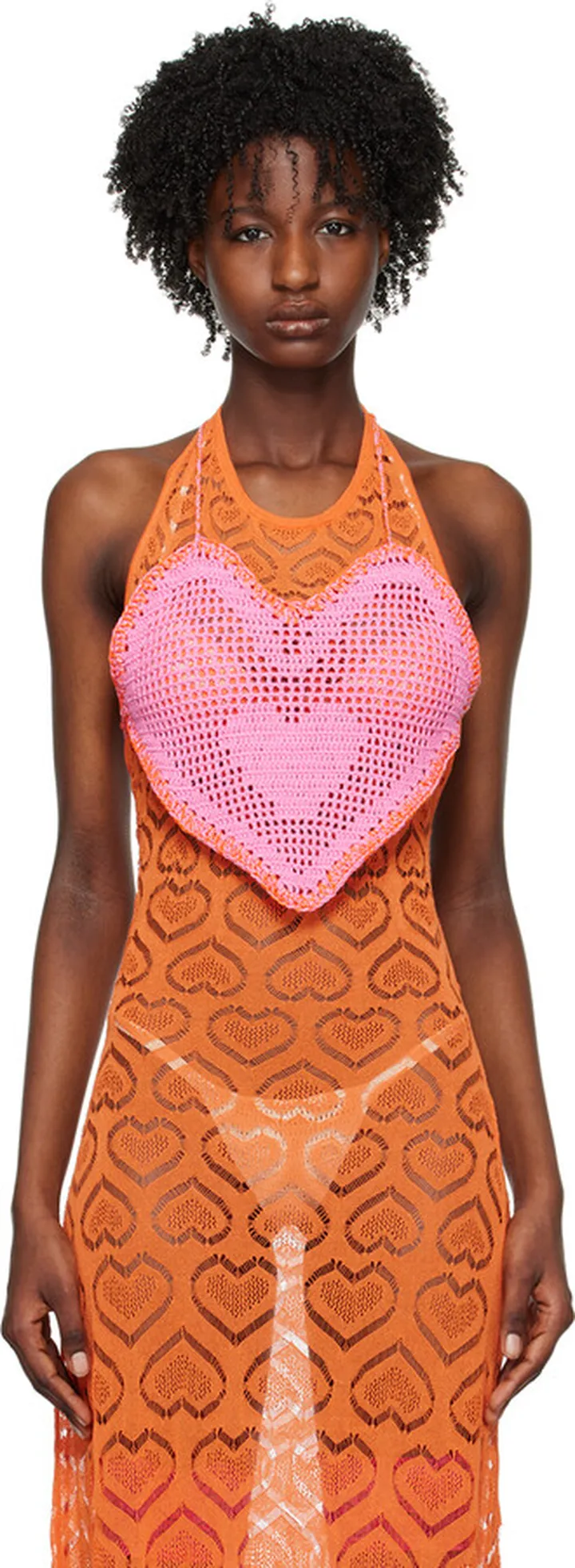 Marco Rambaldi SSENSE Exclusive Pink Heart Camisole