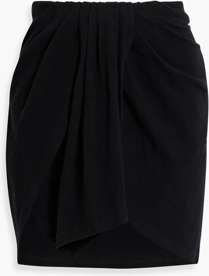 Serta draped cotton-blend mini skirt