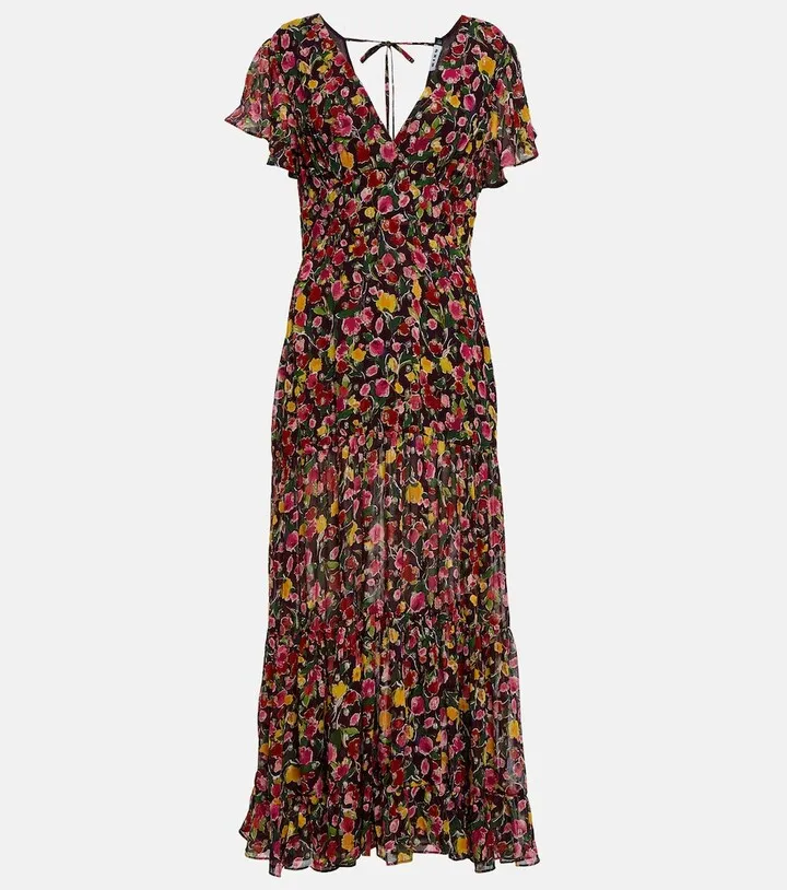 Delicia floral georgette maxi dress