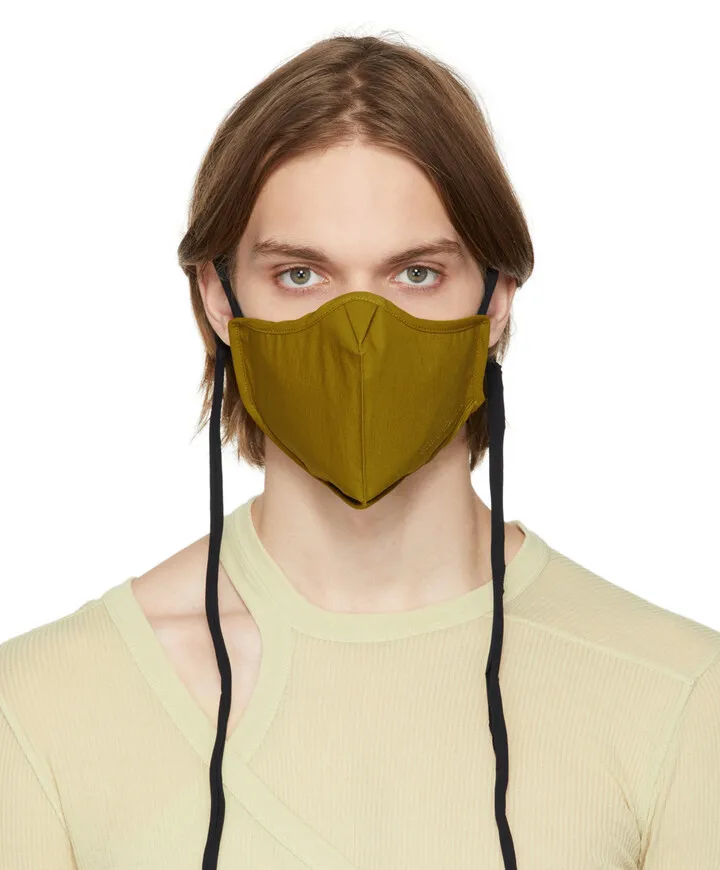 Rick Owens Green Cotton Mask