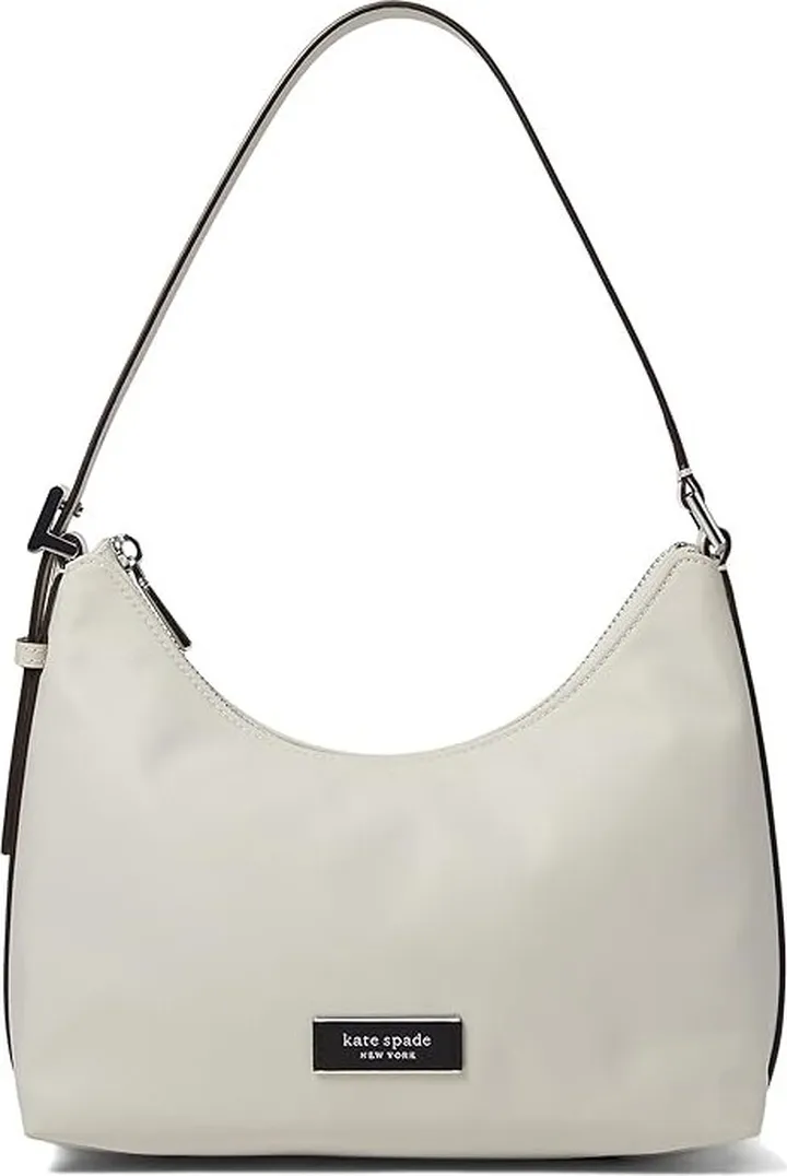 Kate Spade New York Sam Icon Nylon Small Shoulder Bag (Stony Beach) Handbags