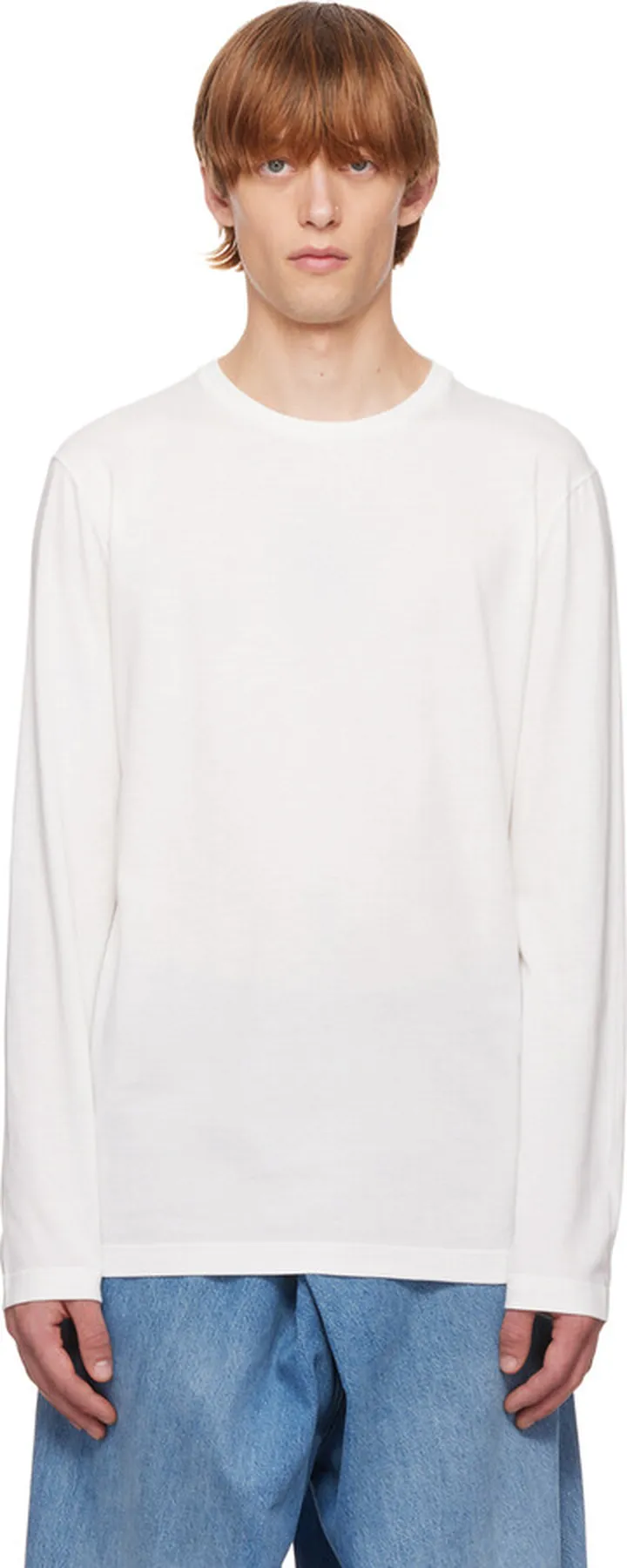 The Row White Leon Long Sleeve T-Shirt