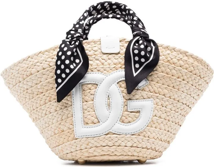 Neutral Kendra Woven Tote Bag