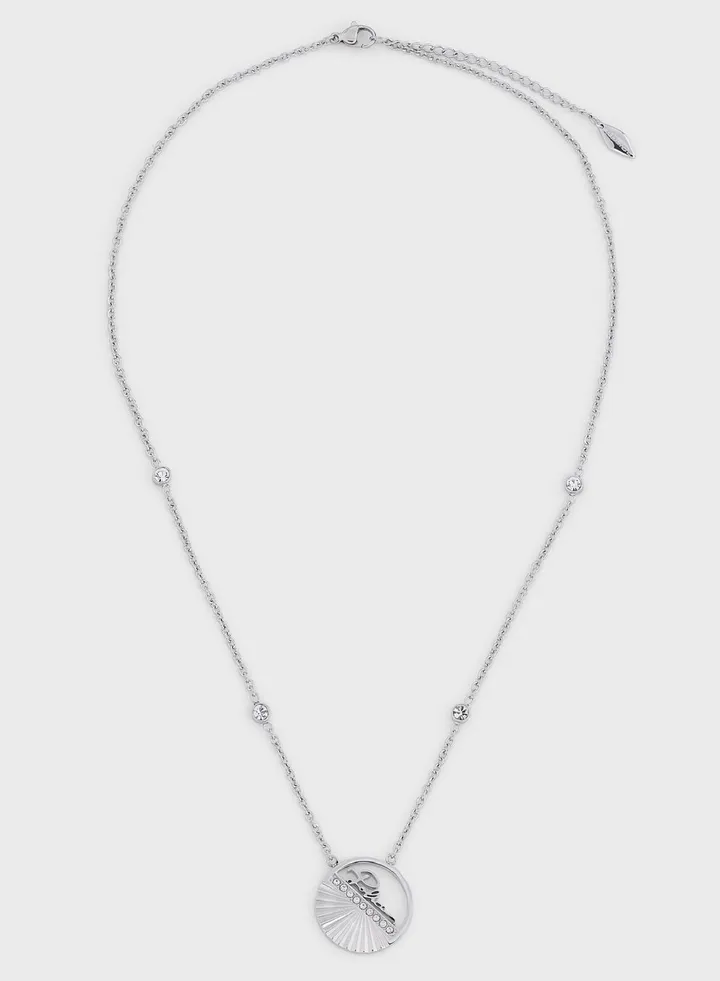 Stainless Steel Necklace With Crystals