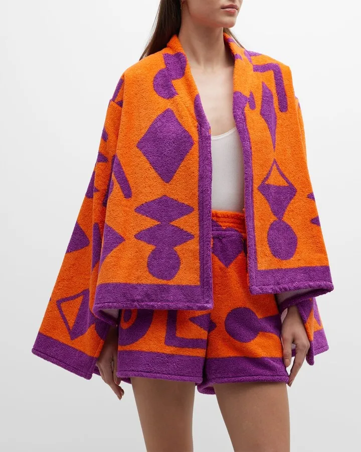 Mesogios Palmira Printed Beach Jacket