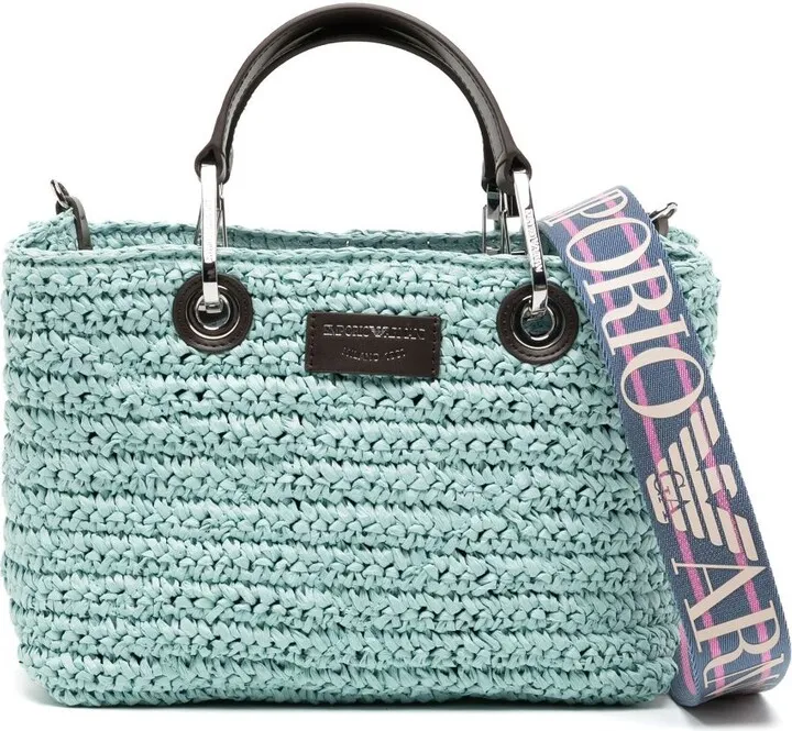 Interwoven Detachable-Pouch Shoulder Bag