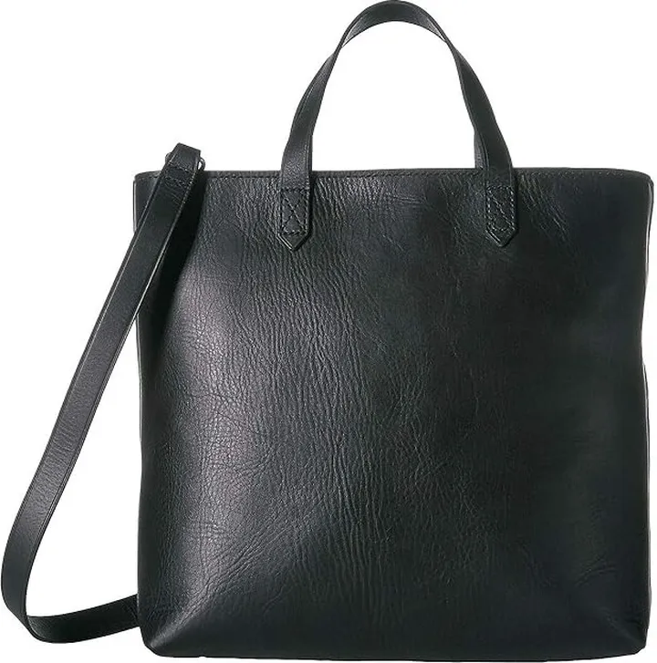 Madewell The Zip-Top Transport Crossbody (True Black) Handbags