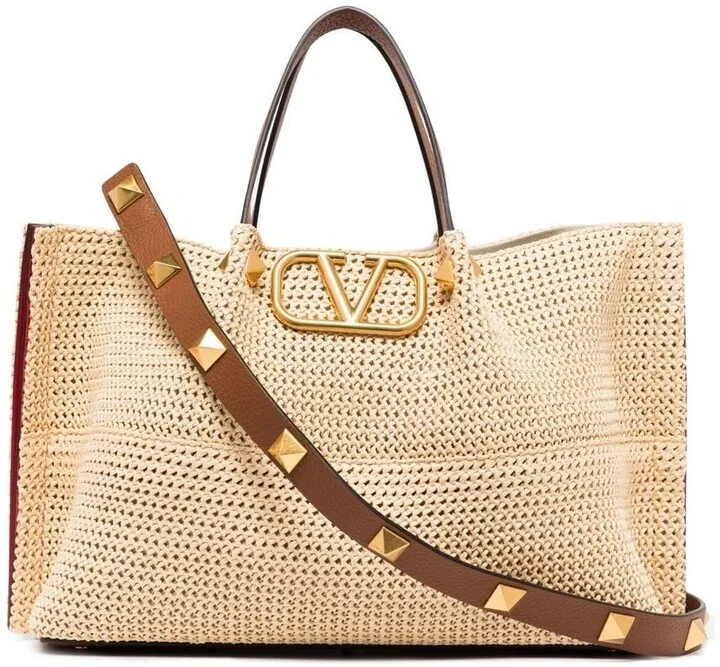 Summer woven tote bag