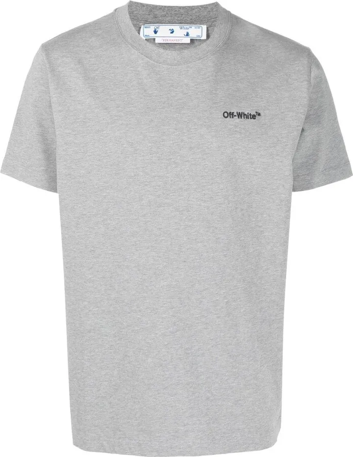 OFF-WHITE- Helvetica Slim Cotton T-shirt