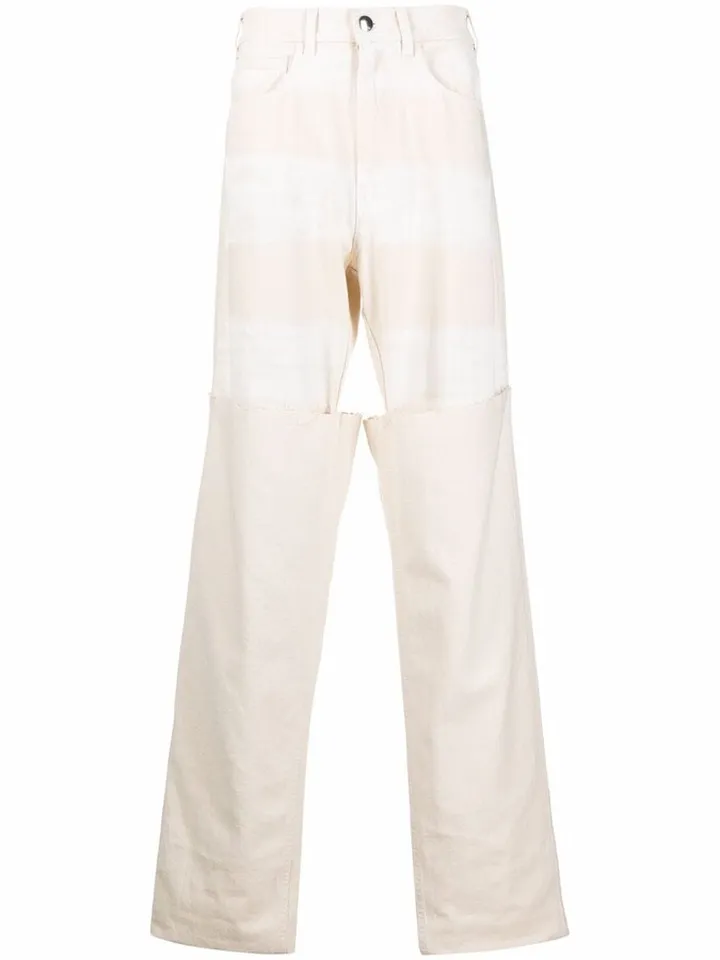 Wide Layered-Leg Jeans