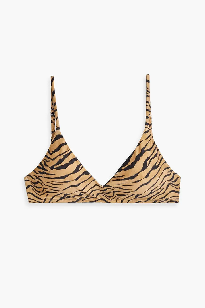 Luli tiger-print bikini top