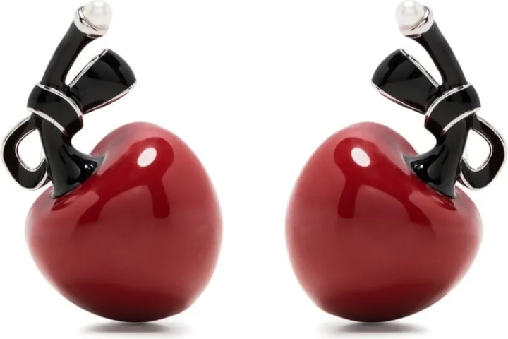 Cherry Silver Earrings