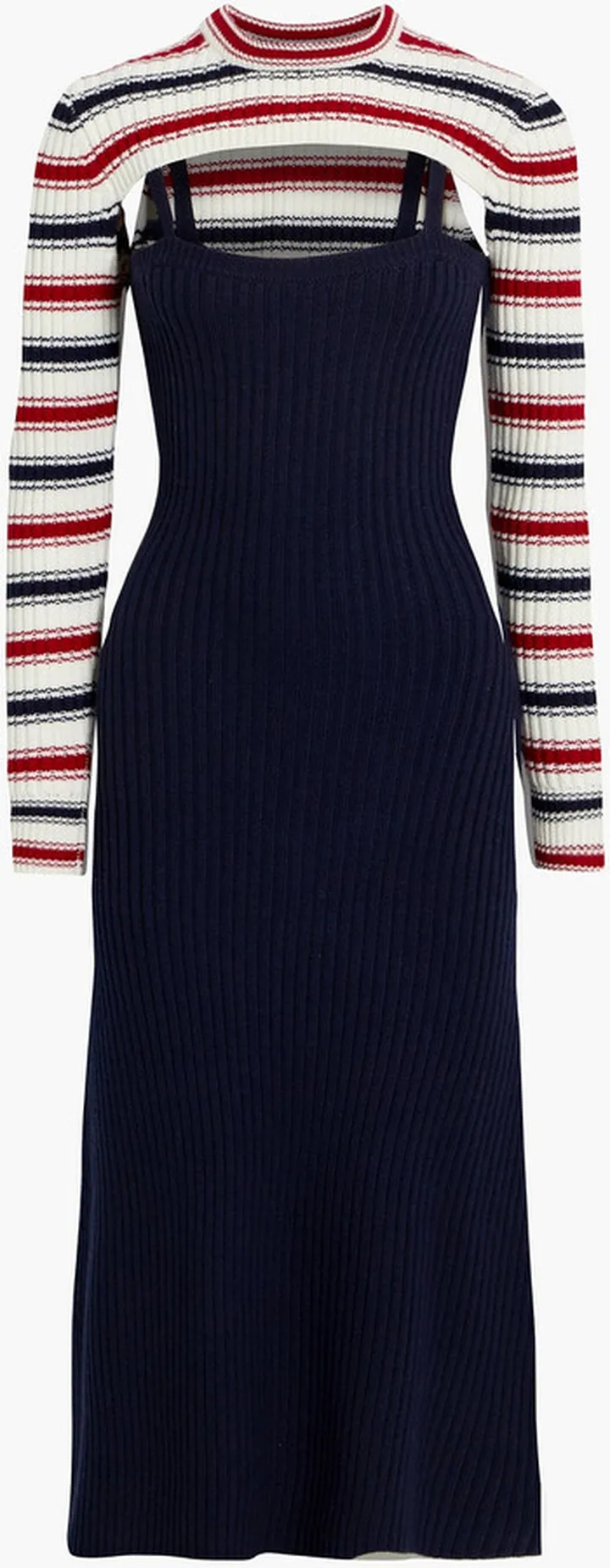 Thousand in One Ways convertible merino wool-blend slip dress