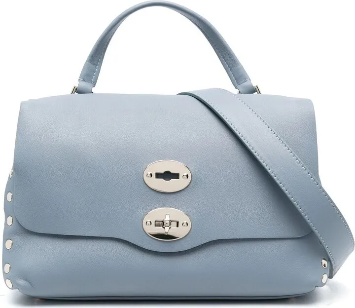 Stud-Detail Leather Tote Bag