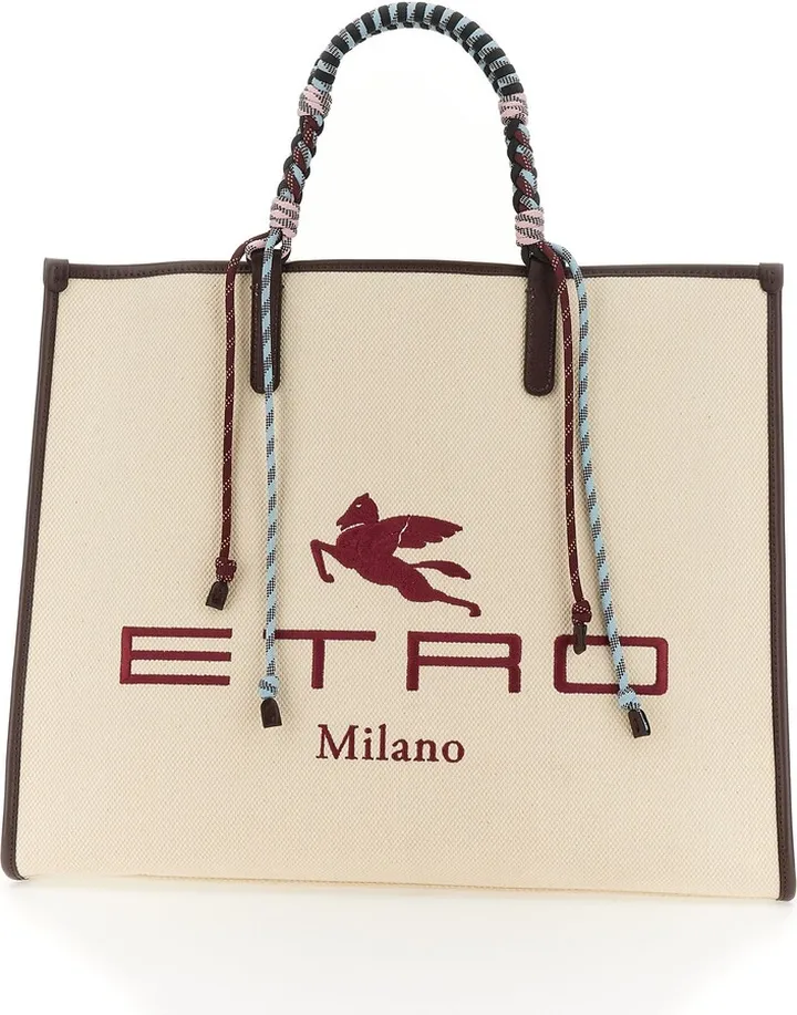 Shopper Bag With Braided Handles