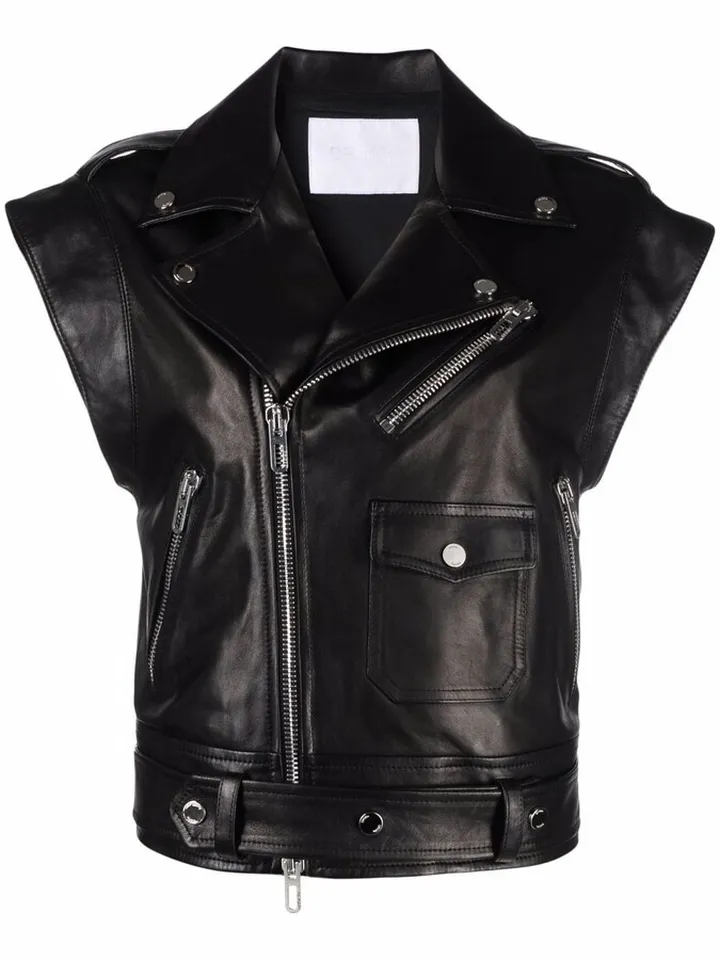 Short-Sleeved Biker Jacket