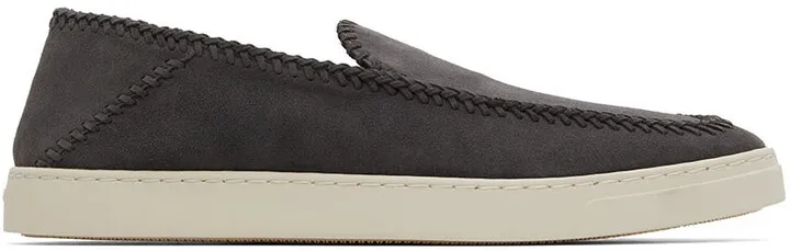 Giorgio Armani Gray Suede Sneakers