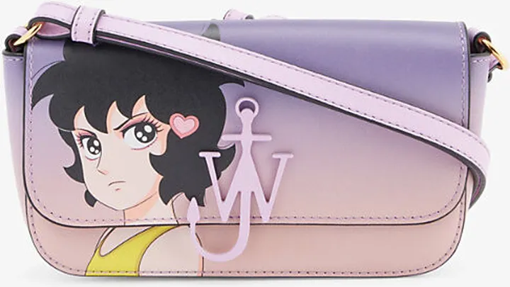 Womens Lilac x Run Hany Leather Cross-body bag