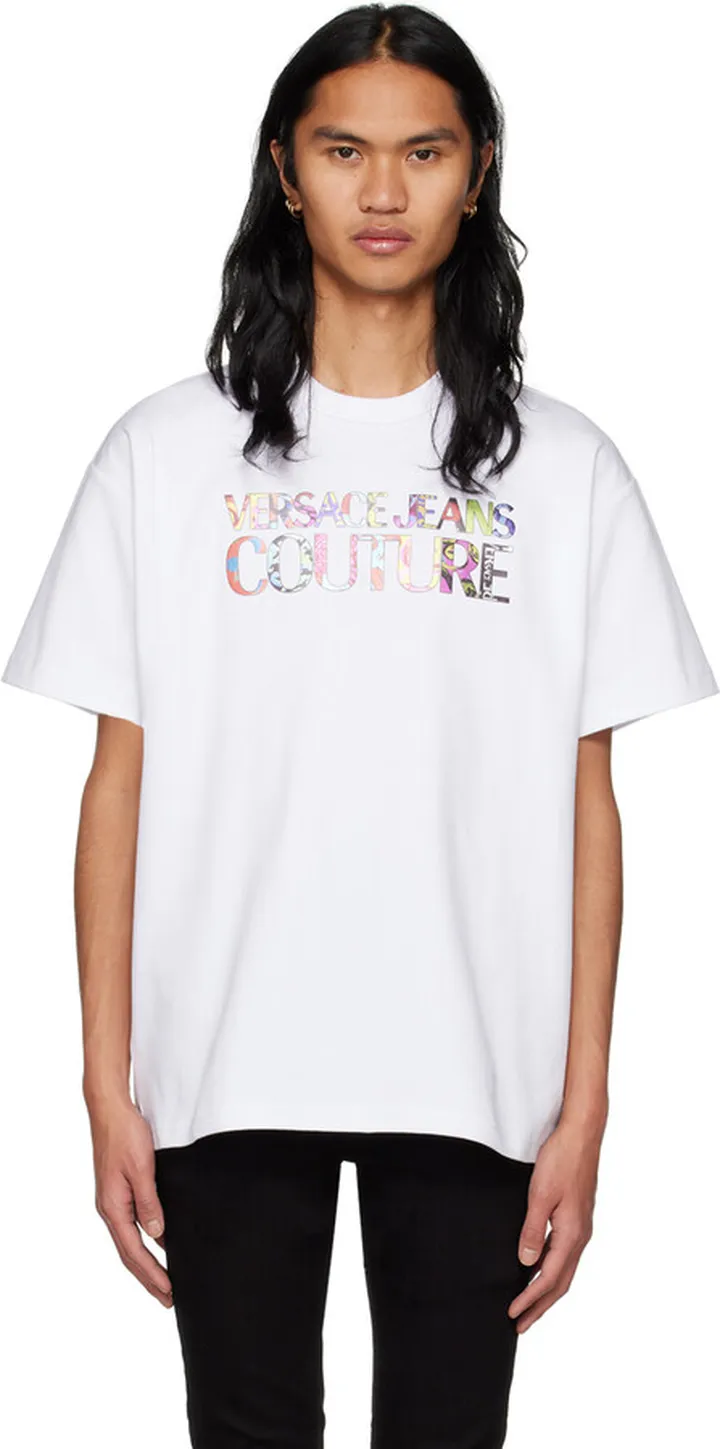 Versace Jeans Couture White Printed T-Shirt