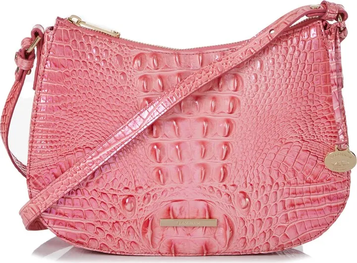 Shayna Croc Embossed Leather Crossbody Bag