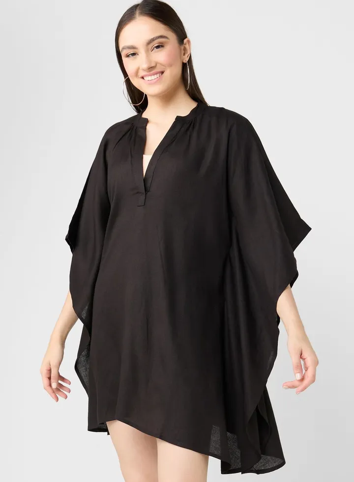 Cape Sleeve Beach Dress