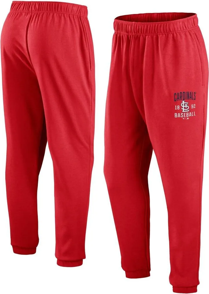 Men's Fanatics Branded Red St. Louis Cardinals Go Overboard Fleece Sweatpants